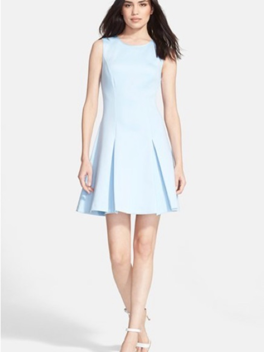 Ted Baker Pale Blue Sleeveless Fit & Flare Dress